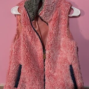 Simply Southern Pink and Gray Fleece Vest